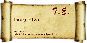 Tassy Elza névjegykártya